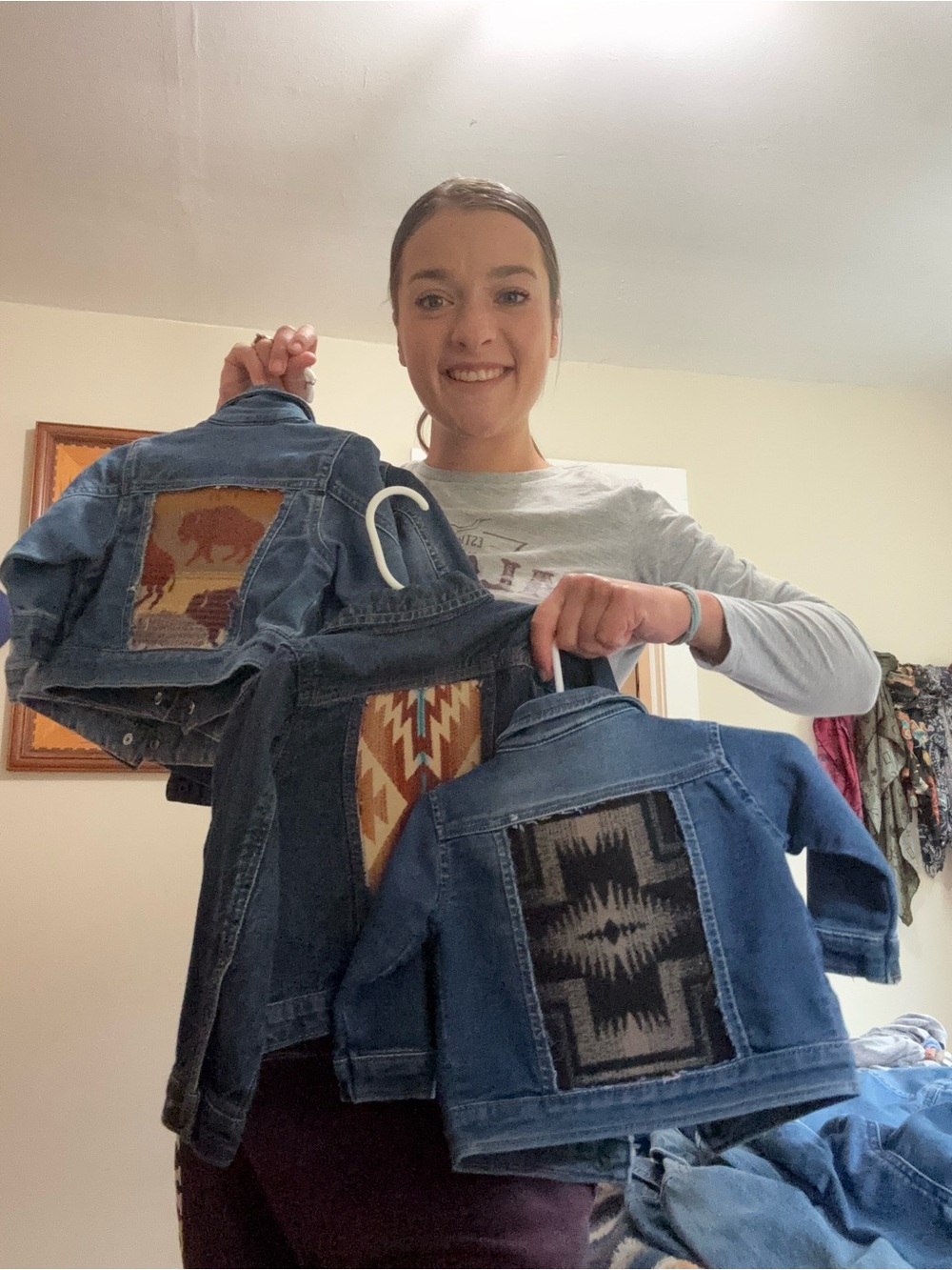 Wrangler kids Denim jacket with Pendleton wool inlayed